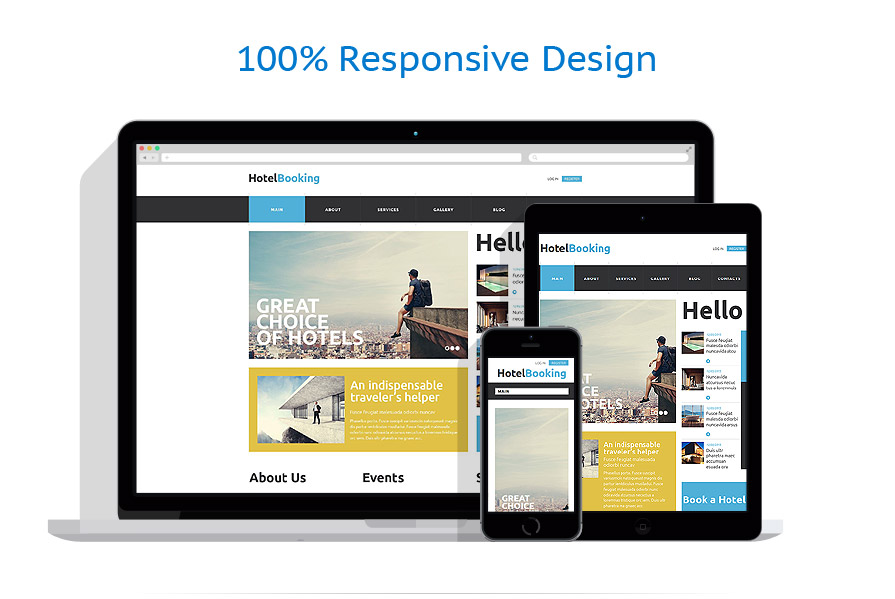 Sablon responsive de | Hoteluri
 | ID: 1044