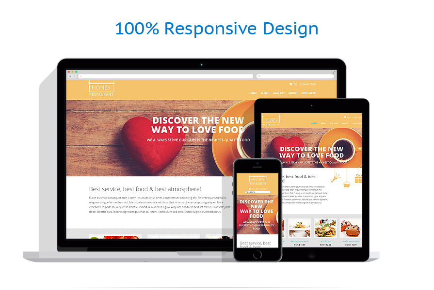 Sablon responsive de | Cafenele & Restaurante
 | ID: 1068