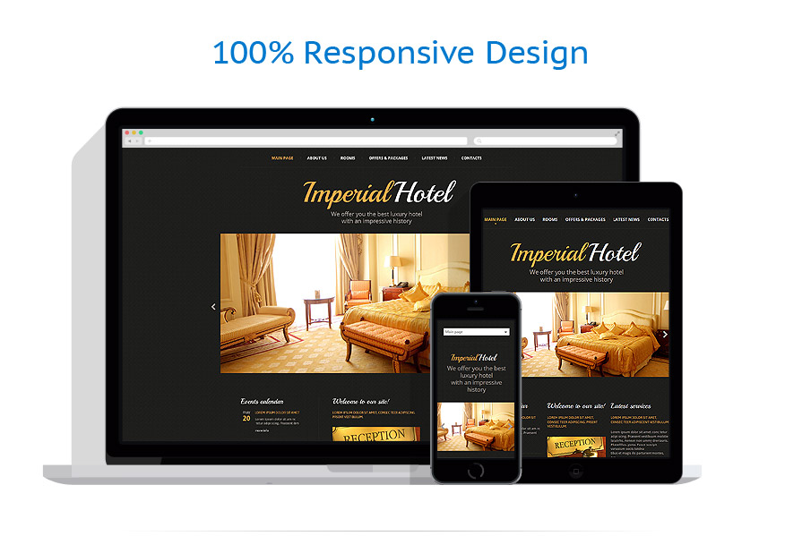 Sablon responsive de | Hoteluri
 | ID: 1096