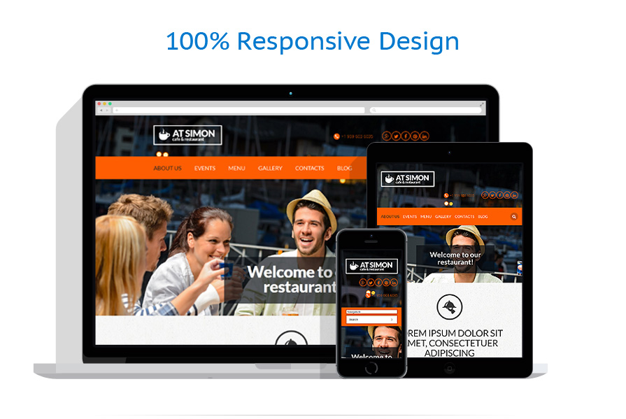 Sablon responsive de | Cafenele & Restaurante
 | ID: 1103