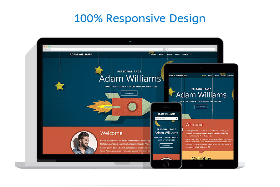  responsive template | Personal pages
 | ID: 1151