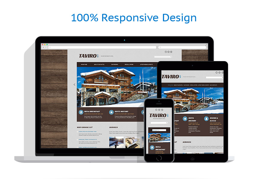 Sablon responsive de | Hoteluri
 | ID: 1209