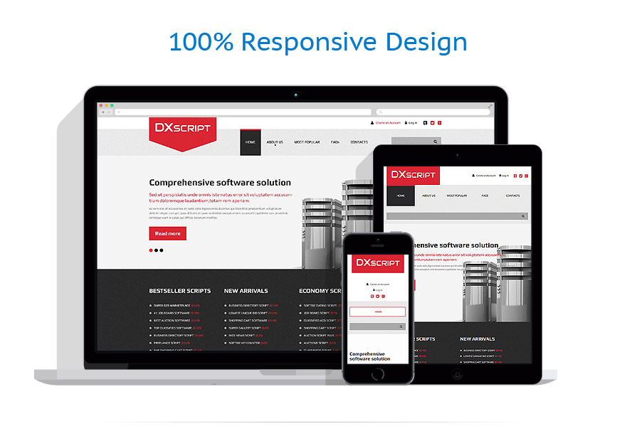 Sablon responsive de | Software
 | ID: 1923