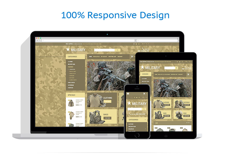 Sablon responsive de | Militar
 | ID: 2041