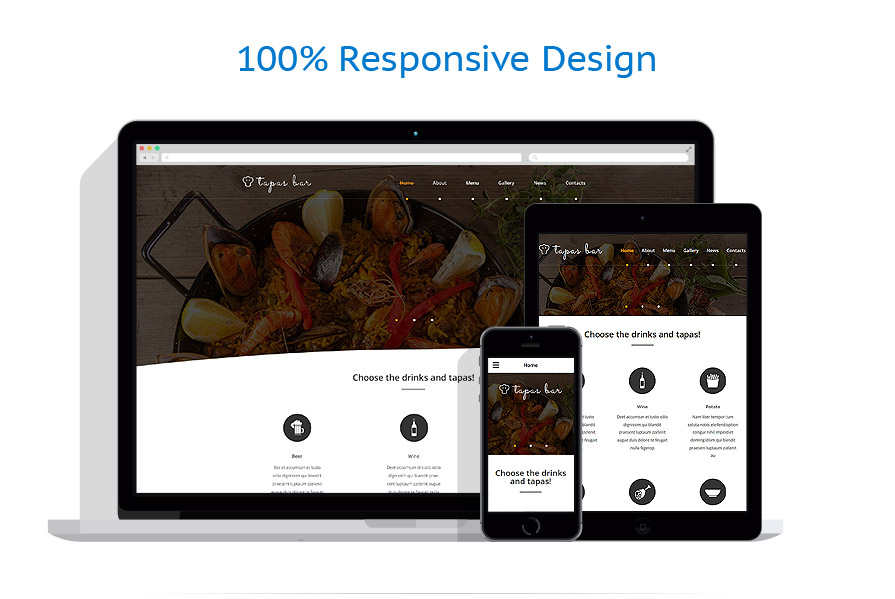 Sablon responsive de | Cafenele & Restaurante
 | ID: 2109