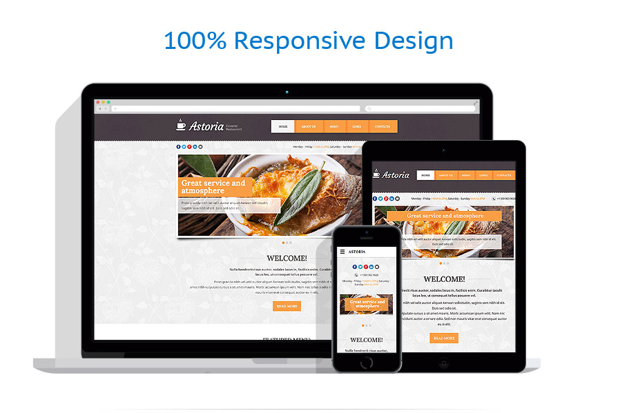 Sablon responsive de | Cafenele & Restaurante
 | ID: 2170