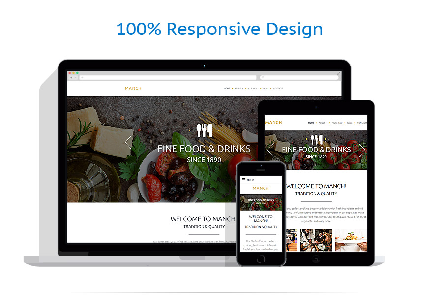 Sablon responsive de | Cafenele & Restaurante
 | ID: 2276