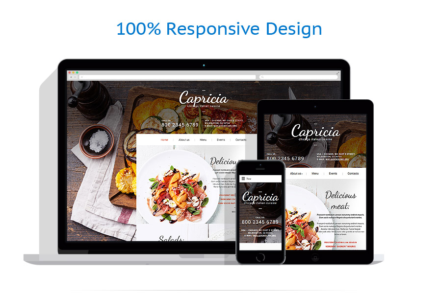 Sablon responsive de | Cafenele & Restaurante
 | ID: 2353