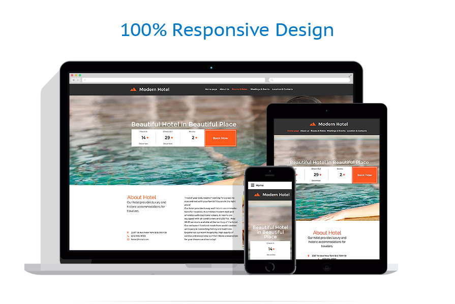 Sablon responsive de | Hoteluri
 | ID: 2520