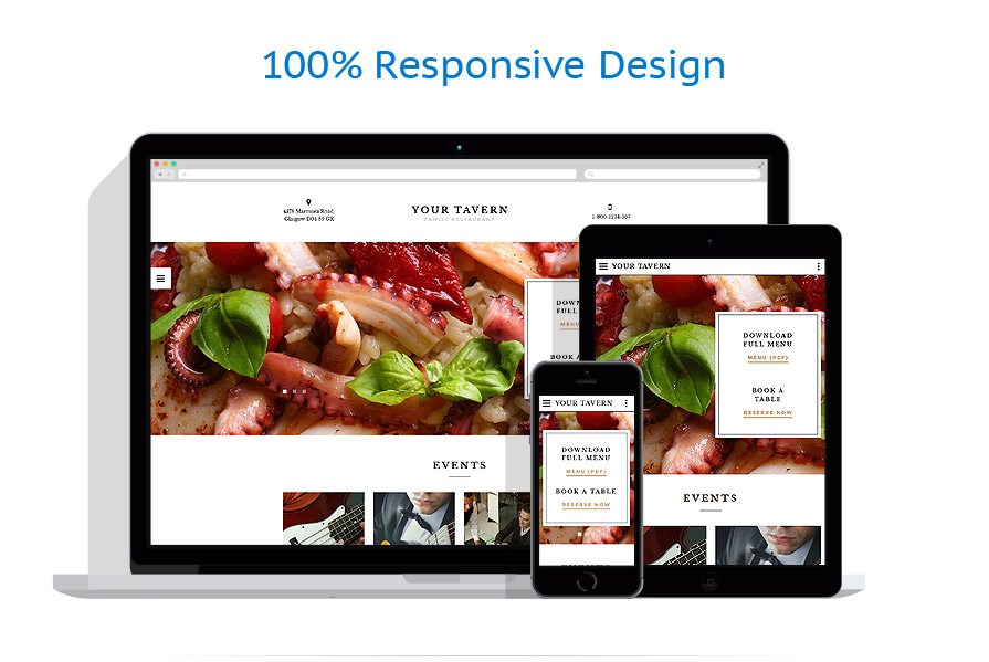 Sablon responsive de | Cafenele & Restaurante
 | ID: 2712