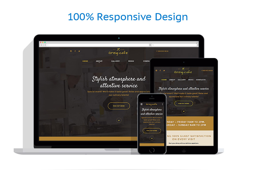 Sablon responsive de | Cafenele & Restaurante
 | ID: 2760