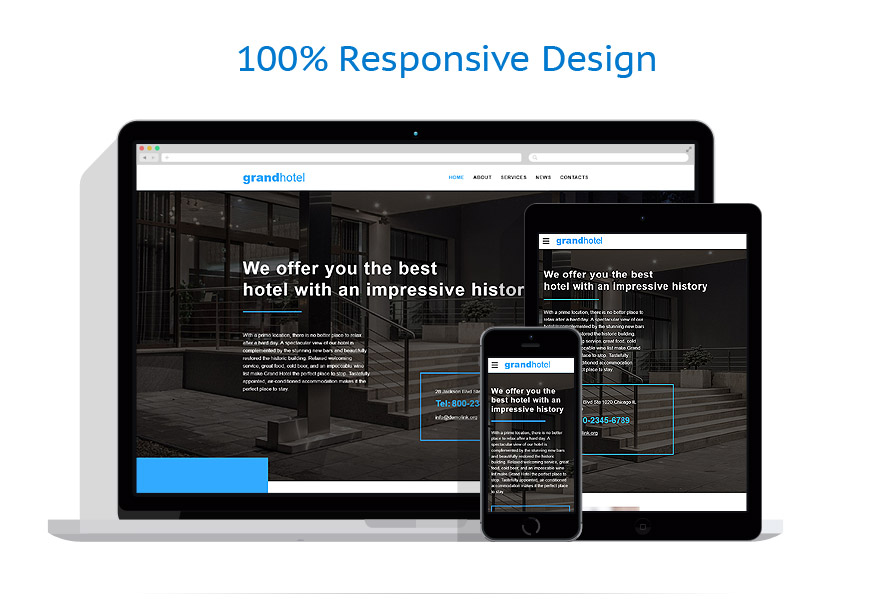 Sablon responsive de | Hoteluri
 | ID: 3014