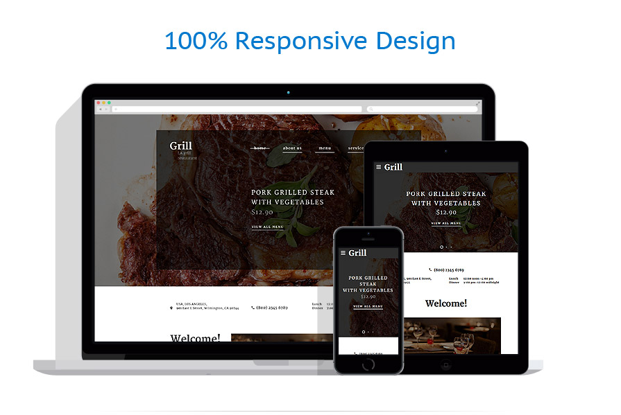 Sablon responsive de | Cafenele & Restaurante
 | ID: 3045