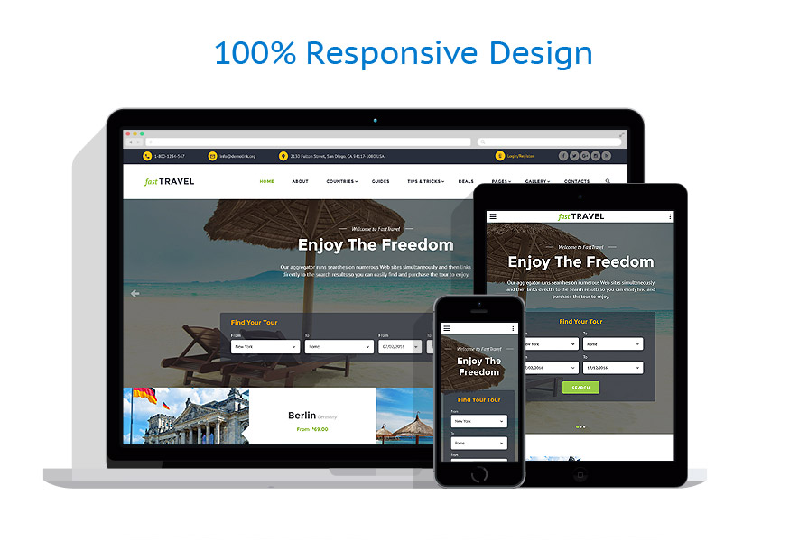 Sablon responsive de | Calatorii
 | ID: 3076