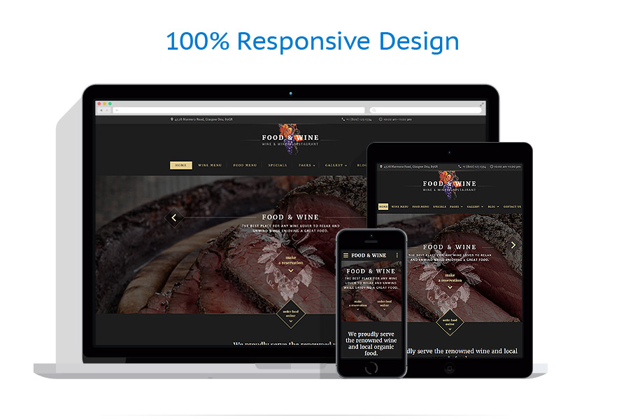 Sablon responsive de | Cafenele & Restaurante
 | ID: 3080