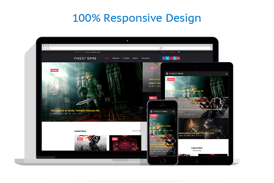 Sablon responsive de | Jocuri
 | ID: 3090