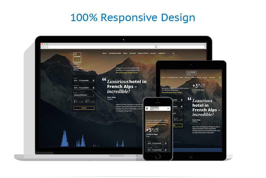 Sablon responsive de | Hoteluri
 | ID: 3128