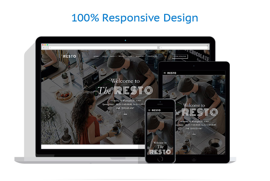 Sablon responsive de | Cafenele & Restaurante
 | ID: 3240