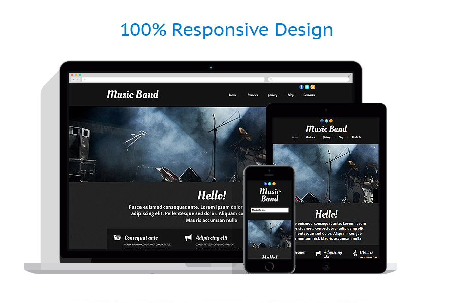 Sablon responsive de | Muzica
 | ID: 961